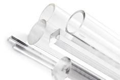 Perspex tube / acrylique clair de longueur 100x5 = 2030 mm, prix au mètre