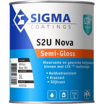 Sigma S2u Nova, Semi Gloss,  wit, 1 liter