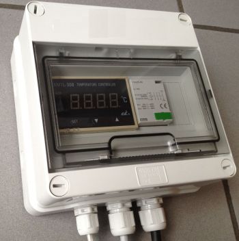 Thermostaatkast voor verwarmingselement, 3 x 400 volt, max. 25 A