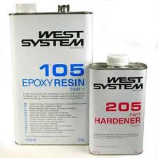 West Epoxyhars 105 met harder 205 Fast, set 1,2 kg